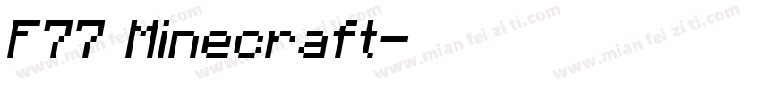 F77 Minecraft字体转换